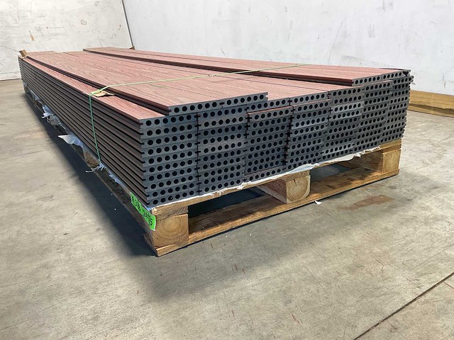 Bamdura composiet vlonderplank - zwart / rood - 360x14,3x2,2 cm (66x) - afbeelding 5 van  8