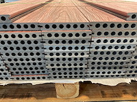 Bamdura composiet vlonderplank - zwart / rood - 360x14,3x2,2 cm (66x) - afbeelding 6 van  8