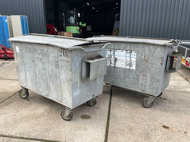 Bammeens afvalcontainer (2x) - afbeelding 1 van  3