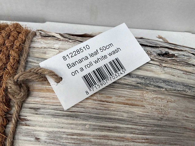 Banana leave white wash decoratiemateriaal (320x) - afbeelding 5 van  8