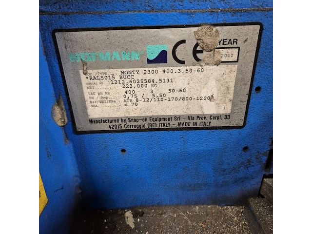 Banden de- en montageapparaat, hofmann, monty 2300, 2012 - afbeelding 2 van  10