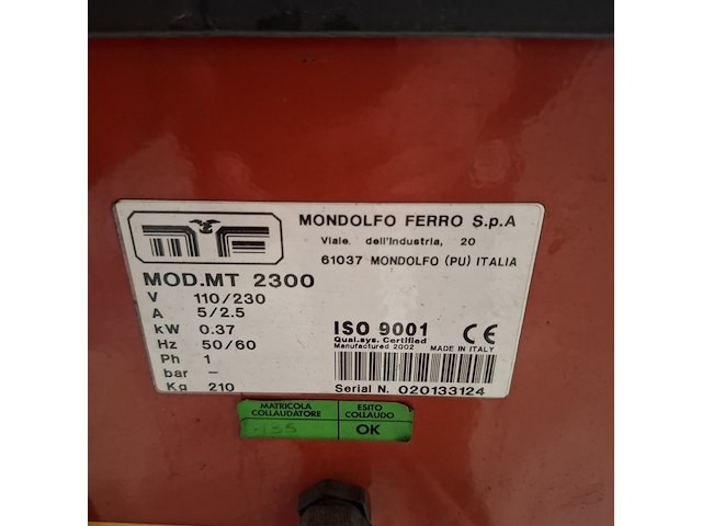 Bandenbalanceerapparaat, mondolfo ferro, mt2300, 2002 - afbeelding 3 van  12