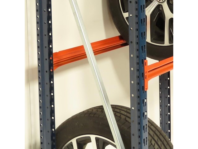 Bandenstelling ±1,05m lang, 0,5m diep mecalux, gedemonteerd - afbeelding 2 van  4