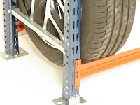Bandenstelling ±3,8m lang, 0,5m diep mecalux, gedemonteerd - afbeelding 2 van  3