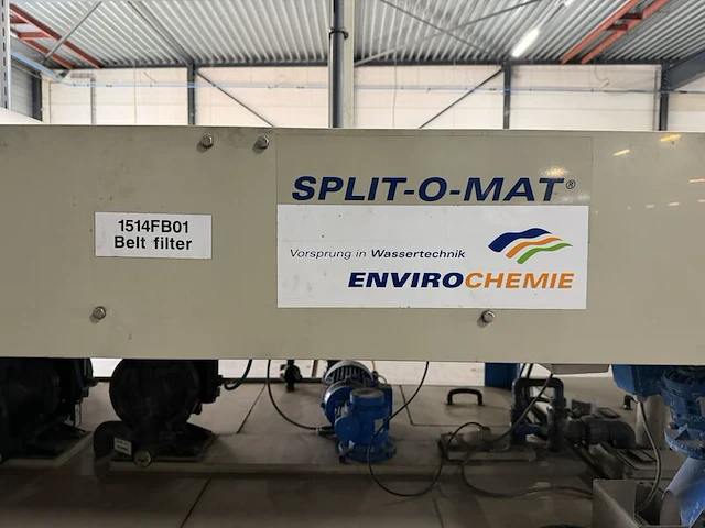 Bandfilterinstallatie, envirochemie, split-o-mat som 3000, blauw/grijs, 2011, waterbehandeling | industriële filterinstallatie - afbeelding 7 van  12