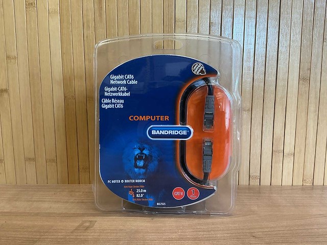 Bandridge | bcl7525 | cat6 gigabit-netwerkkabel | 25mtr - afbeelding 1 van  3
