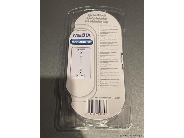 Bandridge optical audio-kabebbm25000w10 - afbeelding 2 van  3