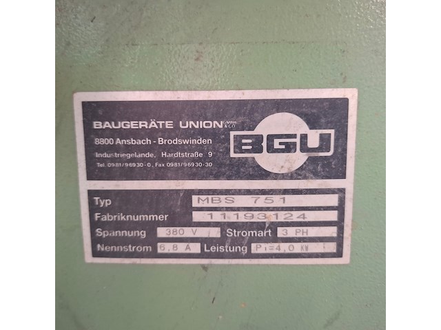 Bandschuurmachine bgu, mbs751 - afbeelding 5 van  6