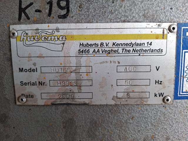 Bandschuurmachine huvema, hu75s, bouwjaar 2009 - afbeelding 3 van  8