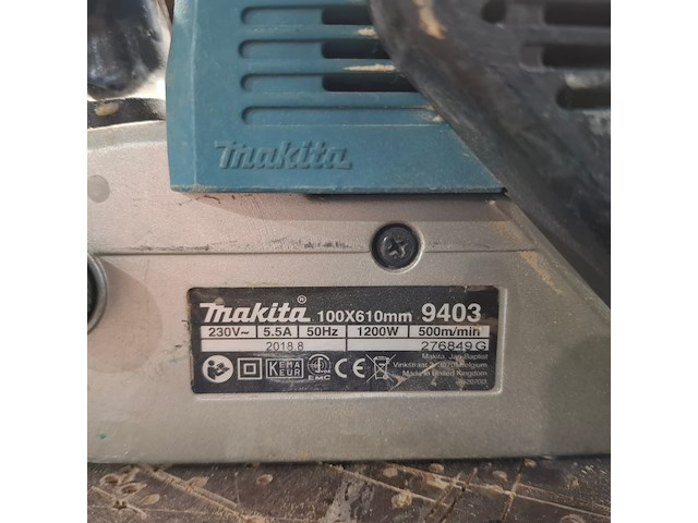 Bandschuurmachine makita, 9403, bouwjaar 2018 - afbeelding 3 van  6