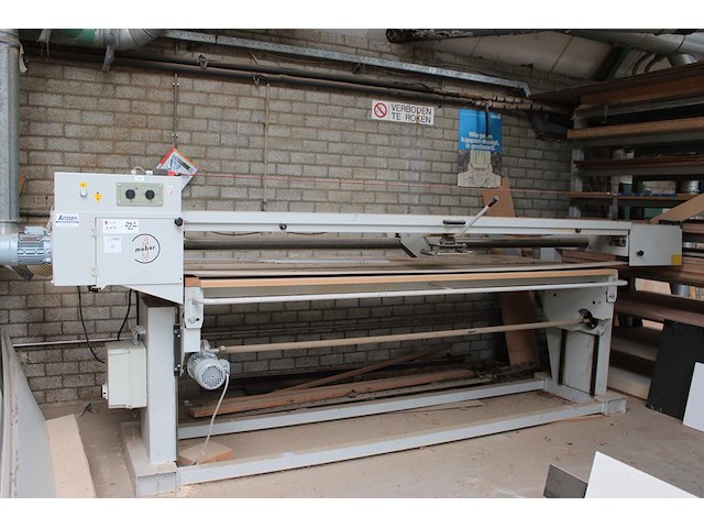 Bandschuurmachine meber met schuurlengte 280 cm en manuele aandrukker. plaatoppervlakte 120 x 280 cm. bandl... - afbeelding 1 van  7