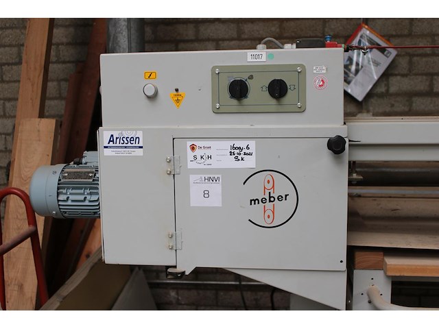 Bandschuurmachine meber met schuurlengte 280 cm en manuele aandrukker. plaatoppervlakte 120 x 280 cm. bandl... - afbeelding 2 van  7