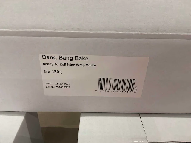 Bang bang bake witte rolfondant (430g) (288x) - afbeelding 3 van  4