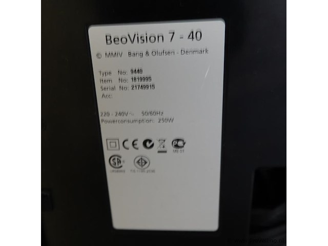 Bang & olufsen beovision 7-40 - afbeelding 5 van  5