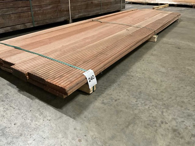 Bangkirai vlonderdelen 21x145 mm (21x) - afbeelding 1 van  6