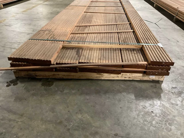 Bangkirai vlonderdelen 28x145 mm (17x) - afbeelding 2 van  5