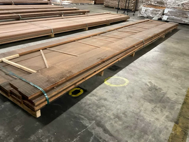 Bangkirai vlonderdelen 28x145 mm (17x) - afbeelding 3 van  5