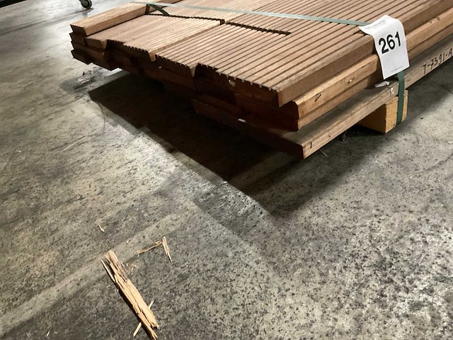 Bangkirai vlonderdelen 28x145 mm (23x) - afbeelding 2 van  6