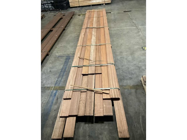 Bangkirai vlonderdelen antislip 20x145 mm (16x) - afbeelding 3 van  4