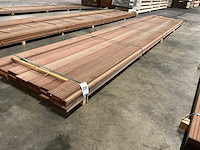 Bangkirai vlonderplanken 28x145 mm (23x) - afbeelding 1 van  5