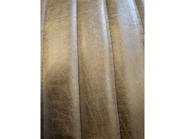 Bank 120 x100x55 stripe cognac leder - afbeelding 3 van  3