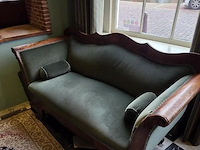 Bank incl. 2 rolkussens, antiek - afbeelding 1 van  3