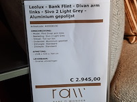 Bank leolux, flint, grijs - afbeelding 2 van  8