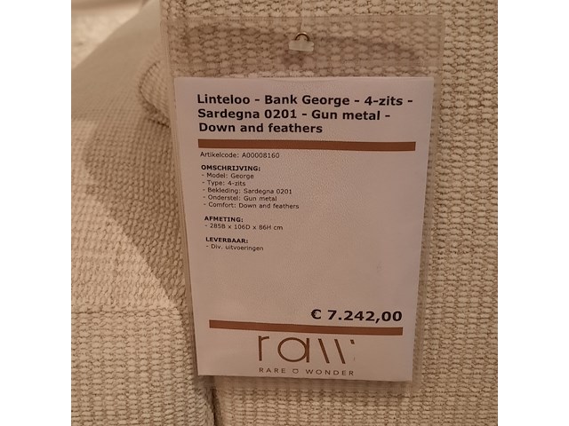 Bank linteloo, george, 4-ztis - afbeelding 3 van  10