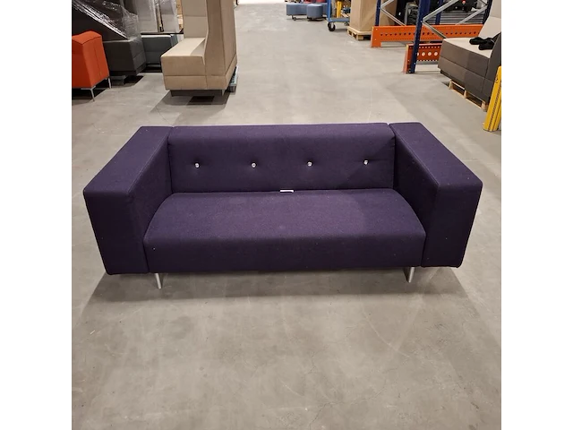 Bank met knoopstiksel, moooi, paars - afbeelding 1 van  9