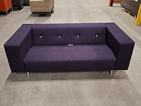 Bank met knoopstiksel, moooi, paars