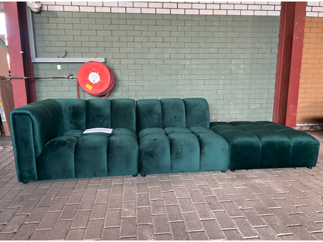 Bank, milo casa, francesca, velvet groen - afbeelding 1 van  6