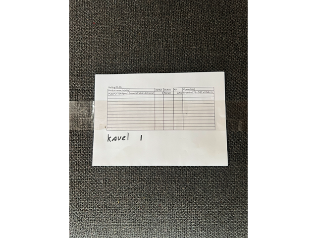 Bank ppno2 smooth fabric antraciet, polspotten - afbeelding 3 van  3