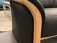 Bank, zwart, 160x85 cm - afbeelding 2 van  4