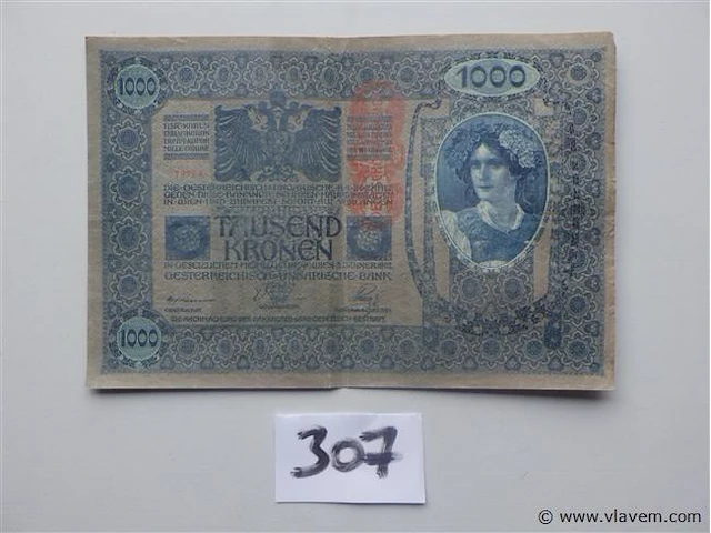Bankbiljet 1000 kronen oostenrijk 1902 - afbeelding 1 van  2