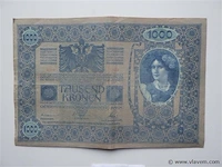 Bankbiljet 1000 kronen oostenrijk 1902 - afbeelding 2 van  2