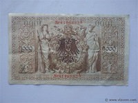 Bankbiljet duitsland 1000 mark 1910 - afbeelding 2 van  2