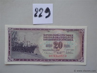 Bankbiljet joegoslavië 20 dinara - afbeelding 1 van  2