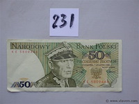 Bankbiljet polen 50 zloty - afbeelding 1 van  2