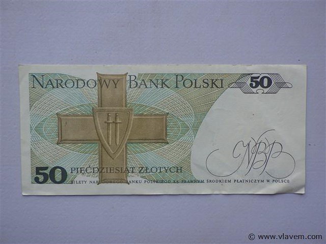 Bankbiljet polen 50 zloty - afbeelding 2 van  2