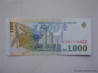 Bankbiljet roemenië 1000 lei - afbeelding 2 van  2