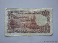 Bankbiljet spanje 100 pesetas - afbeelding 2 van  2