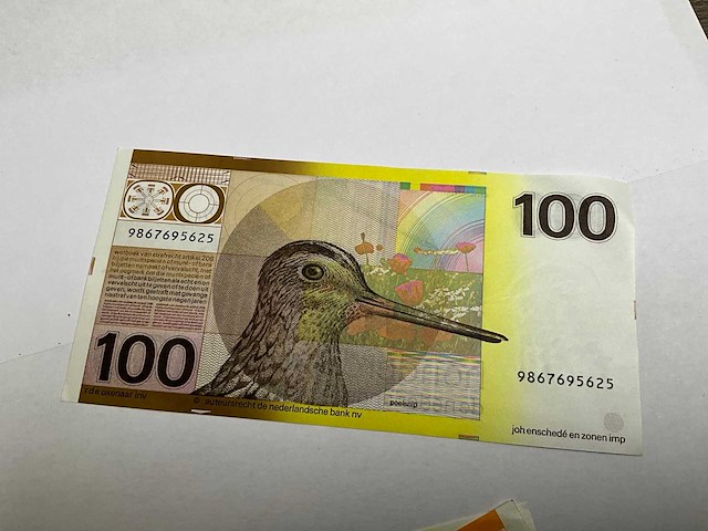 Bankbiljetten, nederland; 5 x 10 gulden, 2 x 50 gulden, 1 x 100 gulden - afbeelding 4 van  6