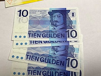 Bankbiljetten, nederland; 5 x 10 gulden, 2 x 50 gulden, 1 x 100 gulden - afbeelding 5 van  6