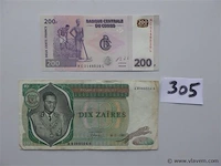 Bankbiljetten uit congo en zaïre