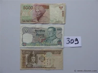 Bankbiljetten uit indonesia, thailand en mongolïe