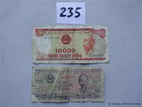 Bankbiljetten vietnam 10000 en 2000 dong - afbeelding 1 van  2