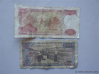 Bankbiljetten vietnam 10000 en 2000 dong - afbeelding 2 van  2