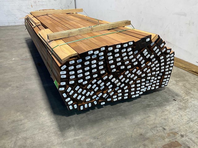 Bankirai hardhouten regel gelamineerd 290x6x4 cm (35x) - afbeelding 2 van  5