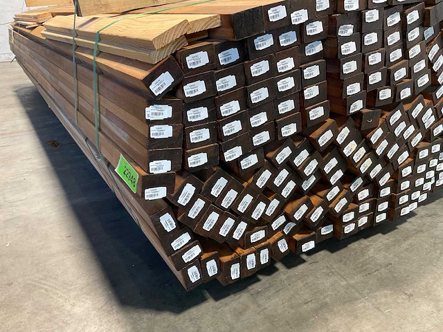 Bankirai hardhouten regel gelamineerd 290x6x4 cm (35x) - afbeelding 5 van  7