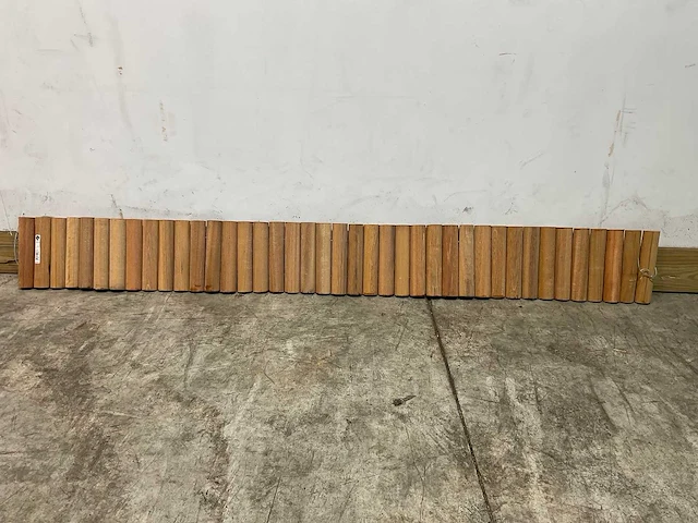 Bankirai hardhouten rolborder - 180x20 cm (10x) - afbeelding 3 van  8